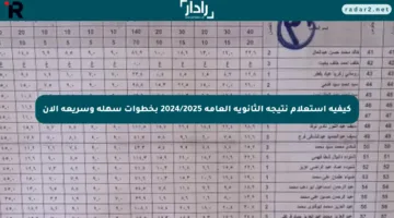 كيفية استعلام نتيجة الثانوية العامة 2024/2025 بخطوات سهلة وسريعة الآن
